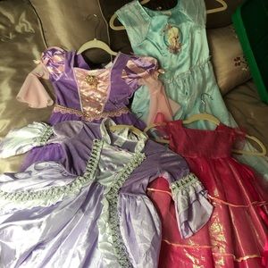 Lot of FOUR girls princess dress up dresses